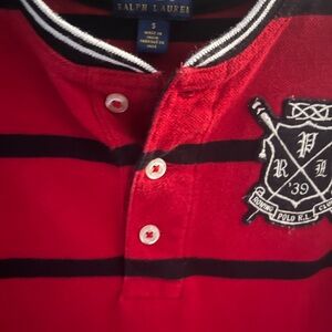 Polo Ralph Lauren Rowing Club boys size 5. Red and black long sleeve.